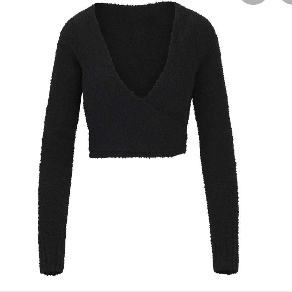 Skims Cozy Knit Wrap Top